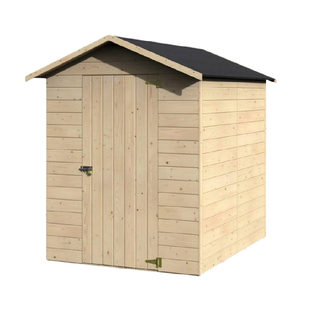 Abri de jardin en bois traité - Pour le rangement extérieur - Dimensions 120 x 100 x 150