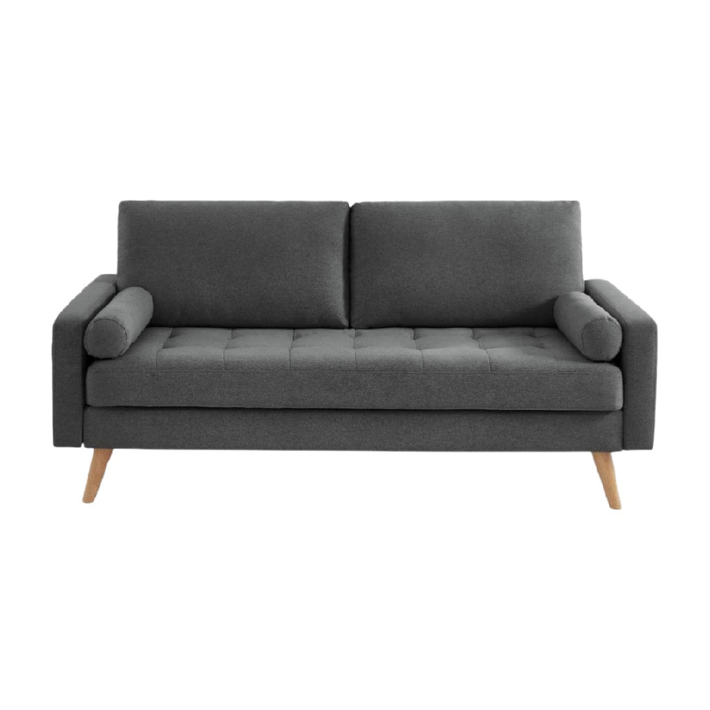Canapé en tissu pour salon avec coussins latéraux - 180 x 85 x 85